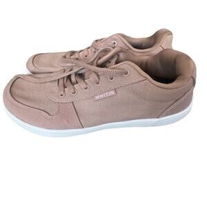 WHITIN Womens Barefoot Canvas Shoes Pink Wide Toe Box Flat Minimalist Size 10 42